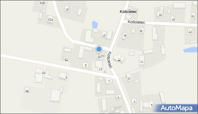 Kościelec, Kościelec, 14, mapa Kościelec