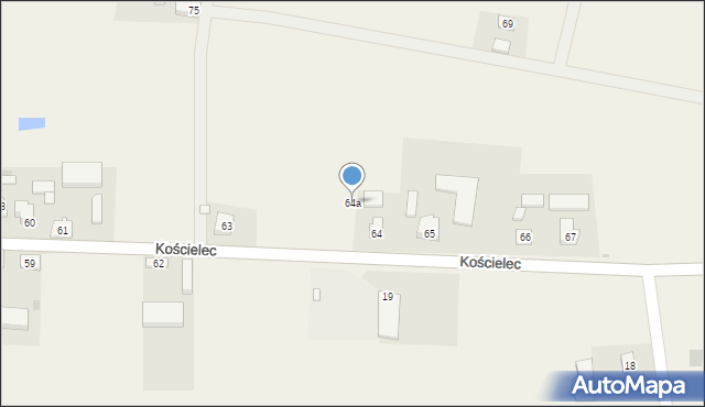 Kościelec, Kościelec, 64a, mapa Kościelec