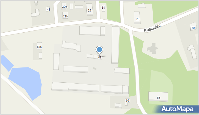 Kościelec, Kościelec, 68, mapa Kościelec