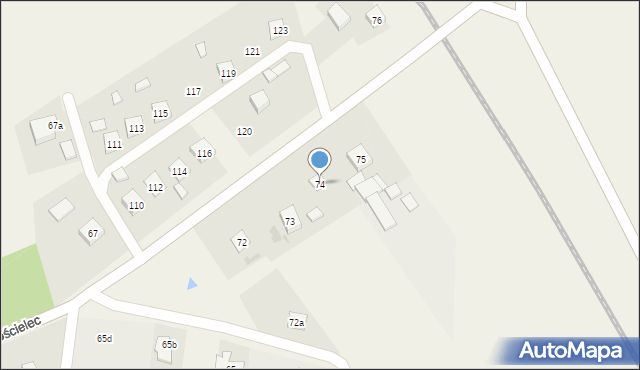 Kościelec, Kościelec, 74, mapa Kościelec