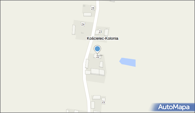 Kościelec-Kolonia, Kościelec-Kolonia, 22, mapa Kościelec-Kolonia