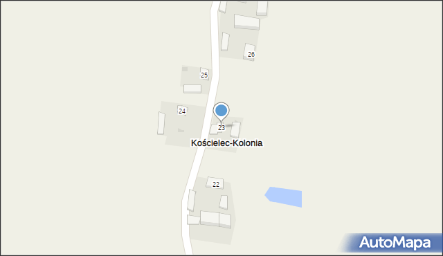 Kościelec-Kolonia, Kościelec-Kolonia, 23, mapa Kościelec-Kolonia