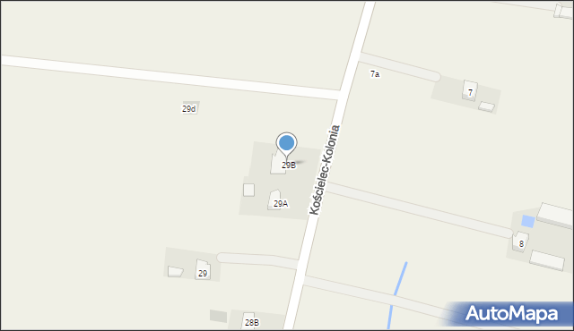 Kościelec-Kolonia, Kościelec-Kolonia, 29B, mapa Kościelec-Kolonia