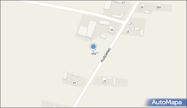 Kościelec-Kolonia, Kościelec-Kolonia, 66a, mapa Kościelec-Kolonia