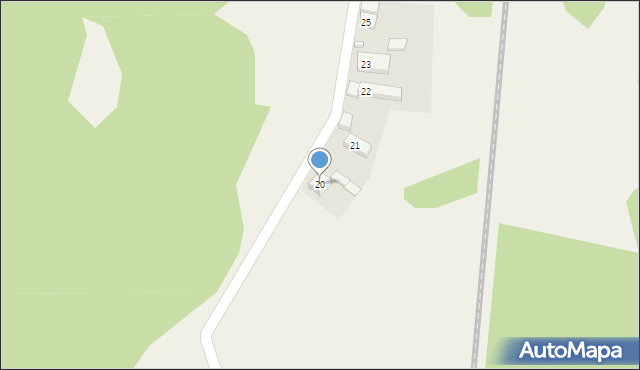 Kościelna Wieś, Kościelna Wieś, 20, mapa Kościelna Wieś