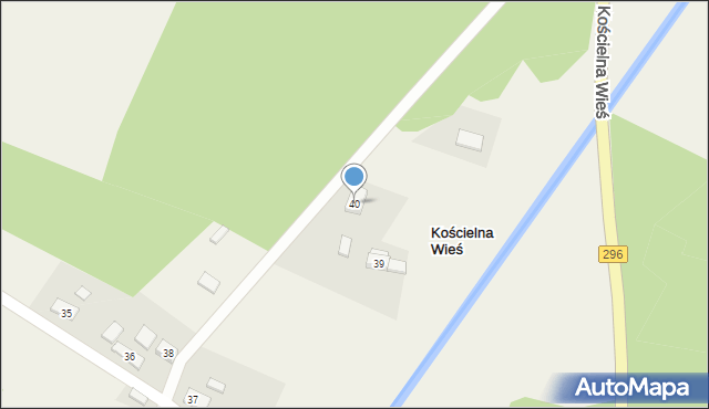 Kościelna Wieś, Kościelna Wieś, 40, mapa Kościelna Wieś