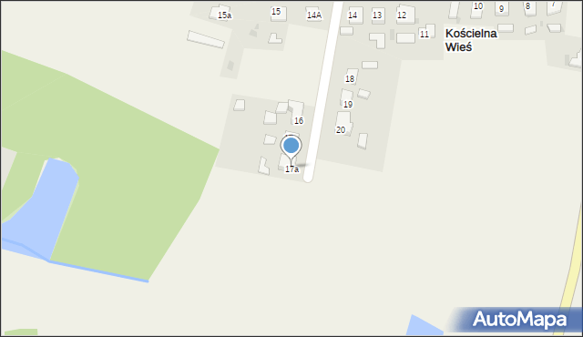 Kościelna Wieś, Kościelna Wieś, 17a, mapa Kościelna Wieś