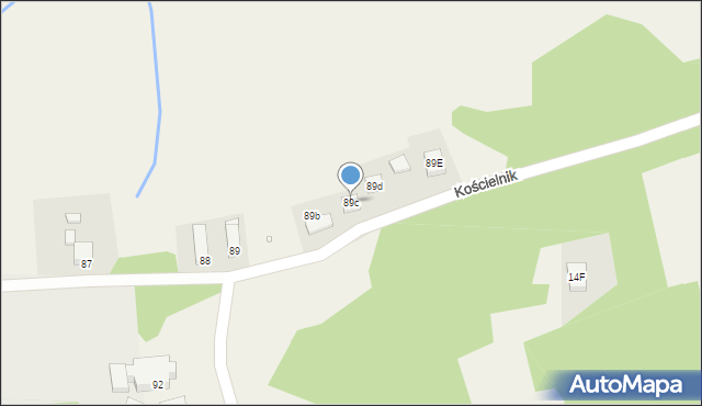 Kościelnik, Kościelnik, 89c, mapa Kościelnik