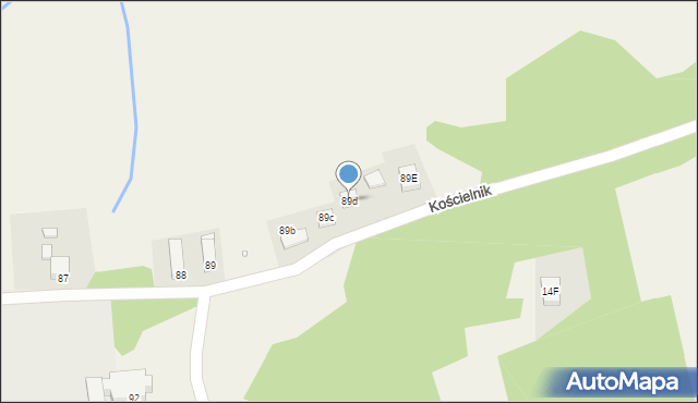 Kościelnik, Kościelnik, 89d, mapa Kościelnik