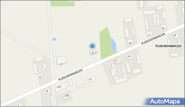 Kościeniewicze, Kościeniewicze, 11, mapa Kościeniewicze