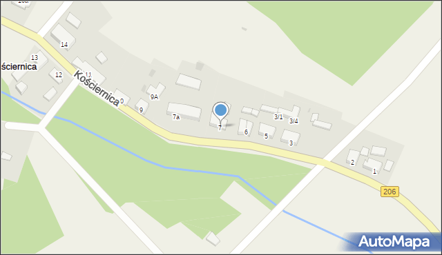 Kościernica, Kościernica, 7/1, mapa Kościernica