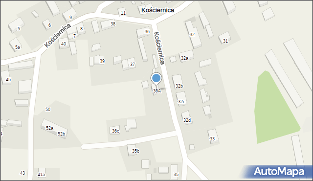 Kościernica, Kościernica, 36A, mapa Kościernica