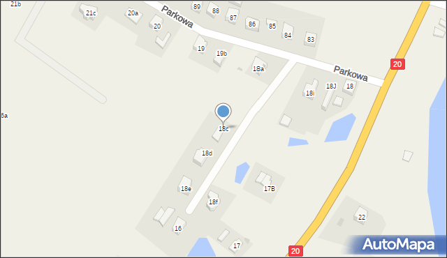 Kościerska Huta, Kościerska Huta, 18c, mapa Kościerska Huta