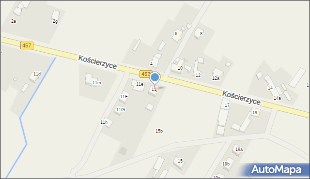 Kościerzyce, Kościerzyce, 11j, mapa Kościerzyce