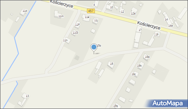 Kościerzyce, Kościerzyce, 15a, mapa Kościerzyce