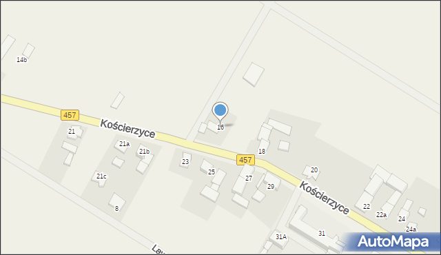 Kościerzyce, Kościerzyce, 16, mapa Kościerzyce