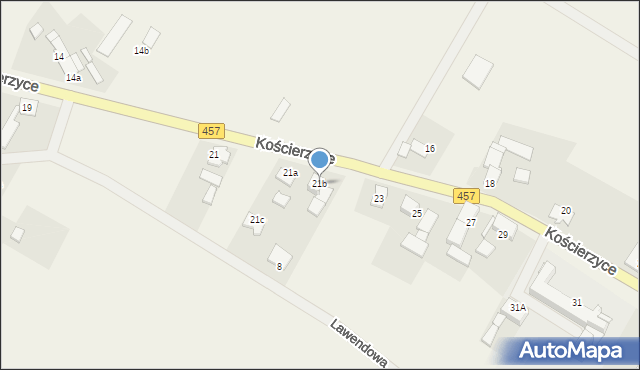 Kościerzyce, Kościerzyce, 21b, mapa Kościerzyce