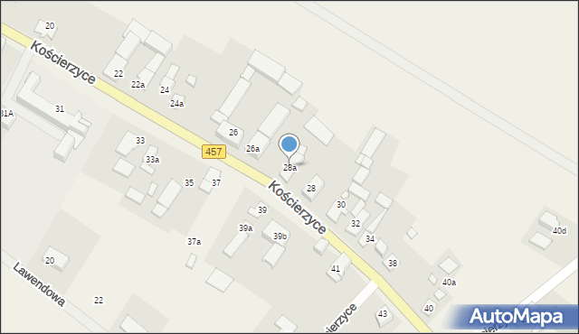 Kościerzyce, Kościerzyce, 28a, mapa Kościerzyce