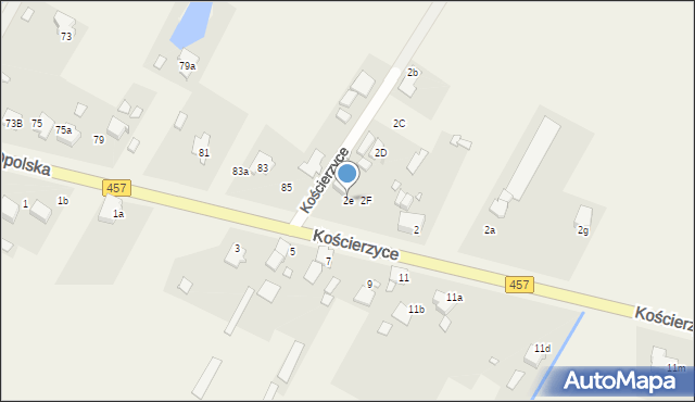 Kościerzyce, Kościerzyce, 2e, mapa Kościerzyce