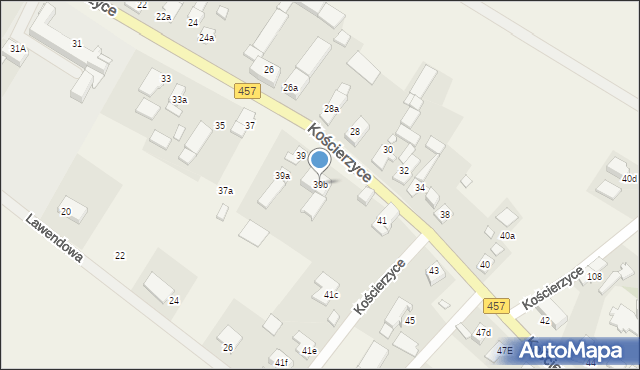 Kościerzyce, Kościerzyce, 39b, mapa Kościerzyce