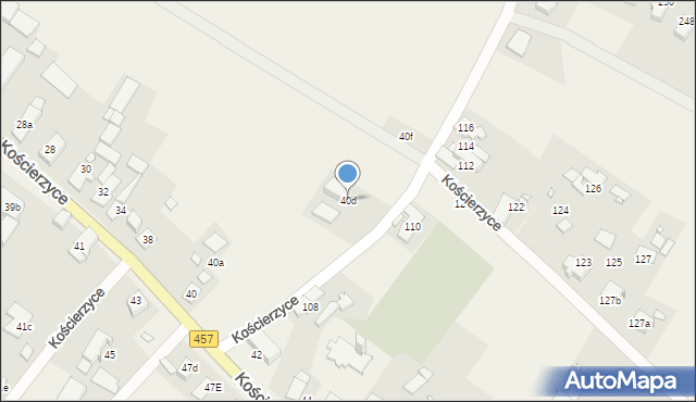 Kościerzyce, Kościerzyce, 40d, mapa Kościerzyce