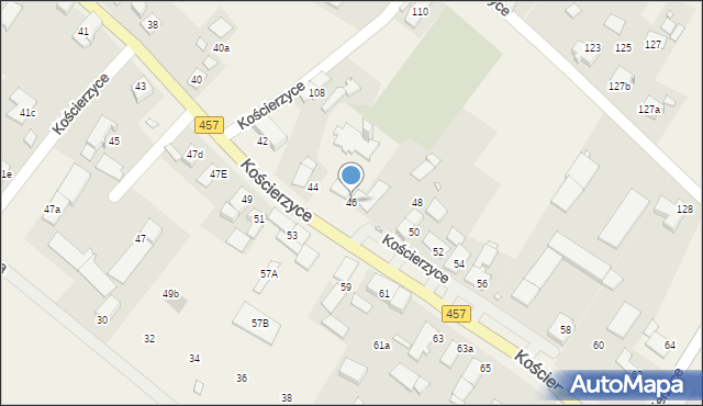 Kościerzyce, Kościerzyce, 46, mapa Kościerzyce