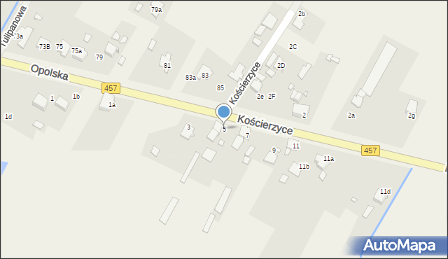 Kościerzyce, Kościerzyce, 5, mapa Kościerzyce