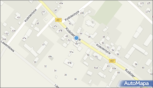 Kościerzyce, Kościerzyce, 53, mapa Kościerzyce