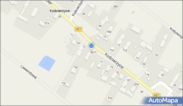Kościerzyce, Kościerzyce, 75, mapa Kościerzyce