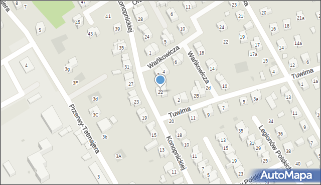 Kościerzyna, Konopnickiej Marii, 22, mapa Kościerzyna