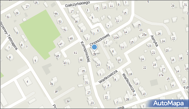 Kościerzyna, Konopnickiej Marii, 28, mapa Kościerzyna