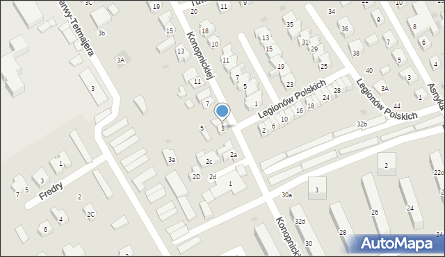 Kościerzyna, Konopnickiej Marii, 3, mapa Kościerzyna