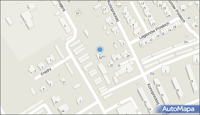 Kościerzyna, Konopnickiej Marii, 3a, mapa Kościerzyna