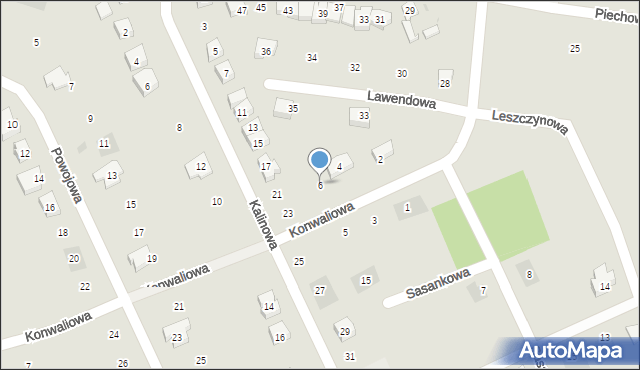 Kościerzyna, Konwaliowa, 6, mapa Kościerzyna
