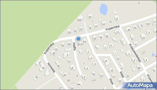 Kościerzyna, Kopernika Mikołaja, 47, mapa Kościerzyna