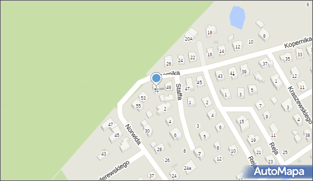 Kościerzyna, Kopernika Mikołaja, 51, mapa Kościerzyna