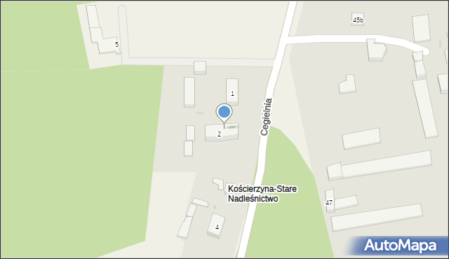 Kościerzyna-Stare Nadleśnictwo, Kościerzyna-Stare Nadleśnictwo, 2B, mapa Kościerzyna-Stare Nadleśnictwo