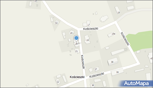 Kościeszki, Kościeszki, 20, mapa Kościeszki