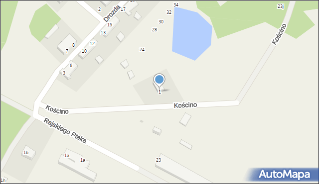 Kościno, Kościno, 1, mapa Kościno