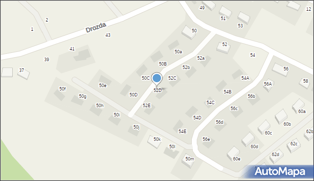 Kościno, Kościno, 52D, mapa Kościno