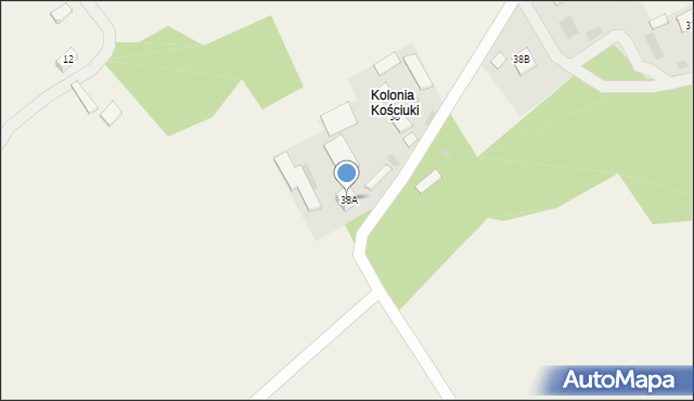 Kościuki, Kościuki, 38A, mapa Kościuki