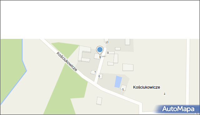 Kościukowicze, Kościukowicze, 9, mapa Kościukowicze