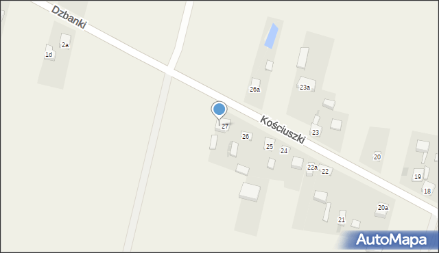 Kościuszki, Kościuszki, 27a, mapa Kościuszki