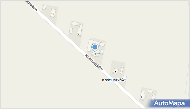 Kościuszków, Kościuszków, 8, mapa Kościuszków