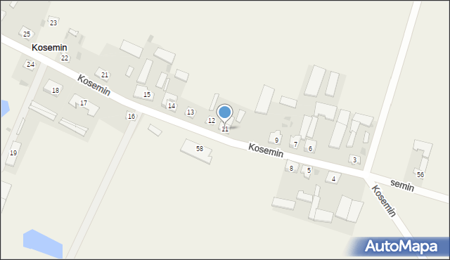 Kosemin, Kosemin, 11, mapa Kosemin
