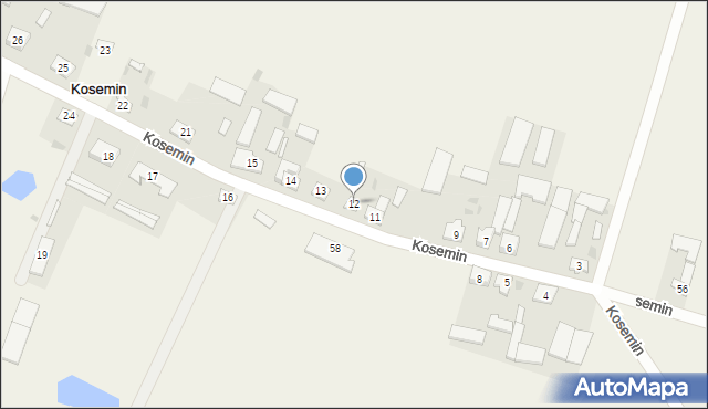 Kosemin, Kosemin, 12, mapa Kosemin