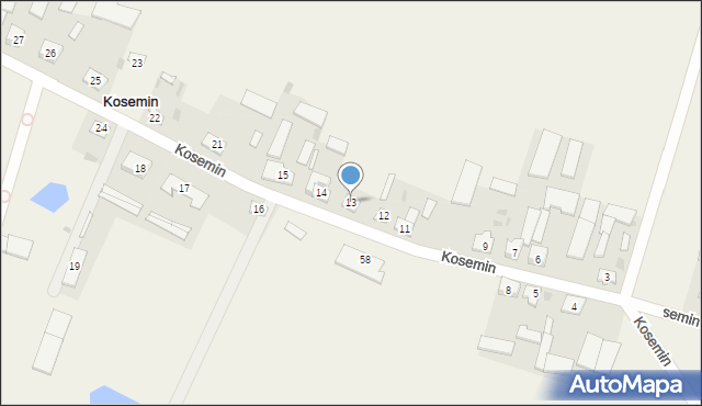 Kosemin, Kosemin, 13, mapa Kosemin