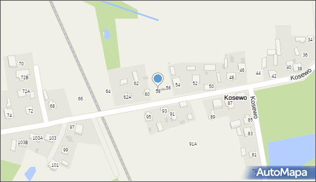 Kosewo, Kosewo, 58, mapa Kosewo