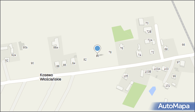 Kosewo, Kosewo, 80, mapa Kosewo