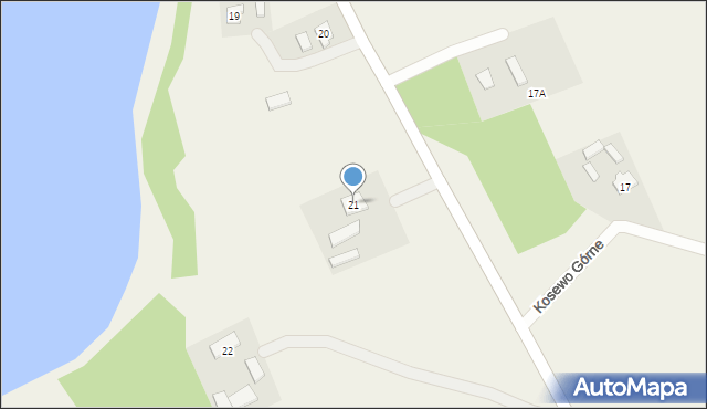 Kosewo Górne, Kosewo Górne, 21, mapa Kosewo Górne